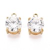 PVD Vacuum Plating Real 18K Gold Plated 304 Stainless Steel Cubic Zirconia Pendants STAS-L278-010G-01-1