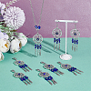 24Pcs Woven Net/Web with Feather Tibetan Style Alloy Pendant Decorations HJEW-NB0001-94-5