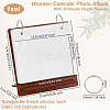 Rectangle Wooden Calendar Photo Album with 24 Sheets Plastic Sleeves and Stainless Steel Rings DIY-WH0542-33A-02-2