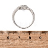 Brass Micro Pave Cubic Zirconia Adjustable Open Cuff Rings for Women RJEW-A072-03P-5