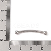 Non-Tarnish 304 Stainless Steel Curved Tube Beads STAS-M061-04P-3