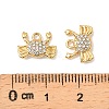 304 Stainless Steel with Crystal Rhinestone Charms STAS-G358-05G-02-3