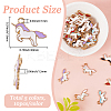 50Pcs 5 Colors Alloy Enamel Pendants ENAM-SC0007-25-2