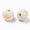 Unfinished Natural Wood European Beads LS-WOOD-S057-014B-2