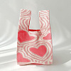 Polyester Heart Print Knitted Tote Bags PW-WG24464-01-1