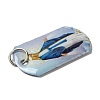 Rectangle Epoxy Resin Pendants X-RESI-L038-04P-01-2