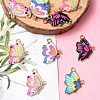 10Pcs 5 Colors Printed Alloy Pendants FIND-YW0001-95-6