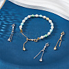 4Pcs 2 Colors Alloy & Brass Chain Extender with Cubic Zirconia FIND-PH0017-99-5