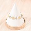 Bees Brass Micro Pave Clear Cubic Zirconia Link Chain Bracelets for Women LS-BJEW-A148-01G-2