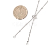 304 Stainless Steel Satellite Chain Slider Necklace Making AJEW-JB01555-01-2