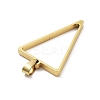 304 Stainless Steel Open Back Bezel Pendants STAS-Z091-05G-04-2