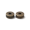 Tibetan Style Flat Round Alloy Spacers Beads TIBEP-S293-070AB-LF-2