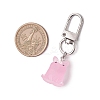 5Pcs Luminous Translucent Resin Pig Pendant Decorations HJEW-JM03747-3