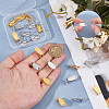 20Pcs 2 Styles Brass Stud Earring Findings KK-HS0001-90-3