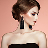 4 Pairs 4 Colors Polyester Tassels Earrings with Seed Beaded EJEW-FI0002-96-5