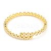 Rack Plating Brass Pave Clear Cubic Zirconia Rhombus Open Cuff Bangles BJEW-B110-02G-3