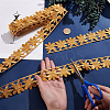 Ethnic Style Polyester Metallic Thread Embroidery Floral Trimming SRIB-WH0011-137A-3