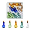 10Pcs 5 Colors Mini High Borosilicate Glass Bottle Bead Containers GLAA-FS0001-71-1