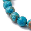 Summer Beach Turtle Dyed Synthetic Turquoise & Round Ocean Jasper Beaded Stretch Bracelets for Women BJEW-JB10937-02-4