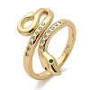 Brass Micro Pave Cubic Zirconia Finger Rings RJEW-C120-30C-G-4