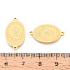 Religion 201 Stainless Steel Oval with Virgin Links Connector Charms STAS-T073-53C-G-3