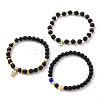 6Pcs 6 Style Natural Mixed Gemstone Beaded Stretch Bracelets Set BJEW-JB09117-4
