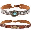 2Pcs 2 Styles Ethnic Style Suede & Cotton Cord Adjustable Hat Band AJEW-CP0007-18-1