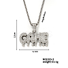 Fashionable Full Alloy Crystal Rhinestone GAME English Letter Pendant Necklaces for Street Rock KS9469-2-1