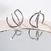 304 Stainless Steel Cross Clip on Nose Rings AJEW-A062-03P-4