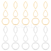 48Pcs 6 Styles Stainless Steel Linking Ring STAS-UN0056-48-1