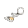 Brass European Dangle Charms KK-Z097-01Z-GP-2