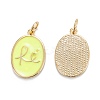 Brass Enamel Pendants KK-G399-09-3