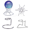 4Pcs 4 Styles Zinc Alloy Crystal Ball Holders ODIS-GA0001-83-1