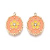 Ion Plating(IP) 304 Stainless Steel Rhinestone Pendants STAS-N109-251B-G-1