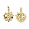 Brass Micro Pave Cubic Zirconia Pendants KK-E068-VC069-1