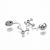 Brass Screw On Clip Earring Converter LS-X-KK-T051-43P-NF-3