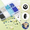 DIY Evil Eye Resin & Glass & Natural Cowrie Shell Beads Bracelets Making Kits DIY-YW0010-25-3