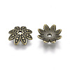 8-Petal Tibetan Style Alloy Flower Bead Caps TIBEB-2347-AB-FF-2
