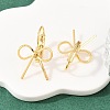 Bowknot Brass Leverback Earrings EJEW-A150-04B-G-2