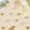 30Pcs 3 Colors Round Lampwork Beads LAMP-LT0001-01-3