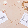 2Pcs 2 Colors Alloy Pendant Necklaces Set NJEW-FI0001-54-5