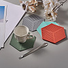 Hexagon PVC Hot Pads Heat Resistant Sets LS-CF-TAC0001-09-7