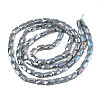 Electroplate Opaque Solid Color Glass Beads Strands X-EGLA-N002-25-A09-2