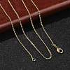 1mm Rack Plating Brass Curb Chain Necklaces for Women Men MAK-L044-26G-1