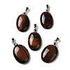 Dyed & Heated Natural Red Tiger Eye Pendants G-Z055-03P-20-1