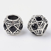 Alloy Rhinestone Rondelle Large Hole European Beads X-MPDL-R036-80A-1