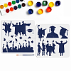 1 Set PET Hollow Out Drawing Painting Stencils DIY-MA0004-33C-1