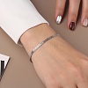 925 Sterling Silver Wheat Chain Bracelets for Women BJEW-A037-09P-4