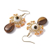 Natural Tiger Eye Dangle Earrings EJEW-MZ00169-02-4