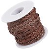10M Flat Braided Imitation Leather Cords LC-CL0001-04B-1